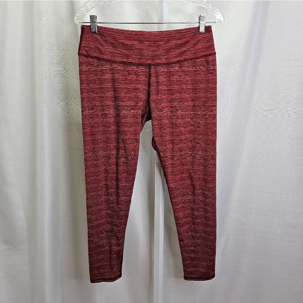 Aerie Chill Play Move Red Textured Leggings Size Large
